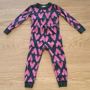 Hanna Andersson Pink Heart Pajama Set
